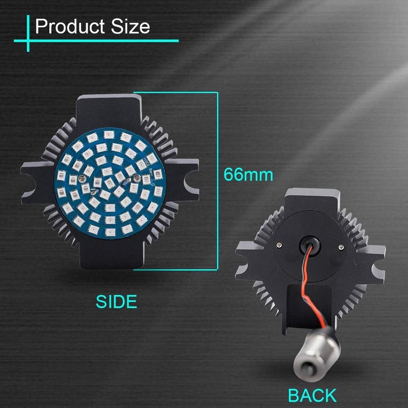 SUNPIE Motorcycle LED Lights Blinkers Reverse Light 1156 Red Compatible with Harley Davidson Electra Glide Road King Heritage Softail Classic Road Glide Classic 1994-2019 - Image 4